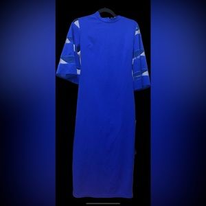 Blue dress with sleeves. Bought but never worn